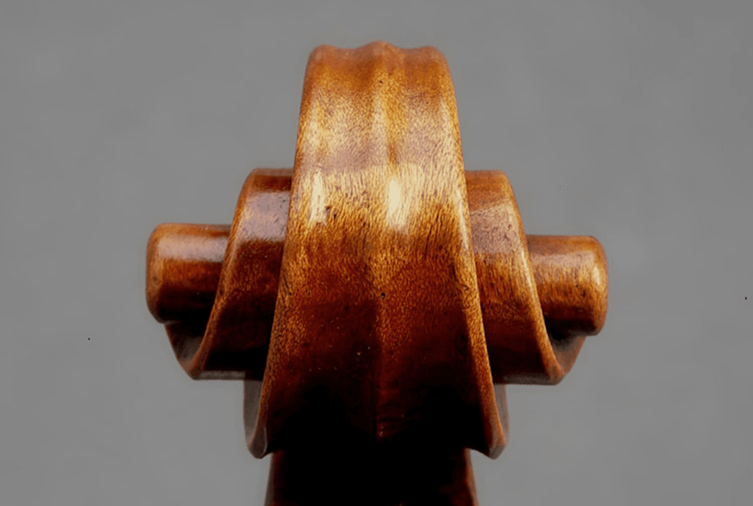 Scroll of a violin by Joseph Curtin